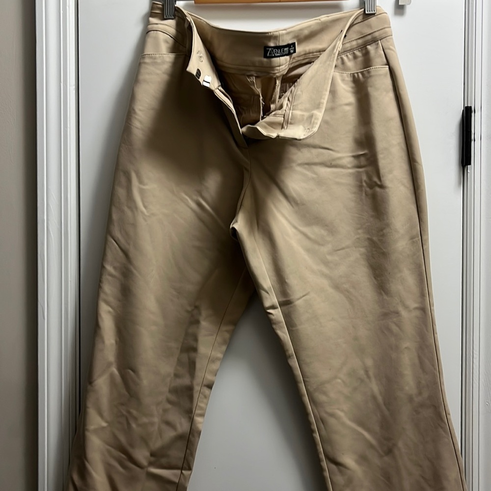 7th Avenue New York and Company desssy beige pants. size 12.
